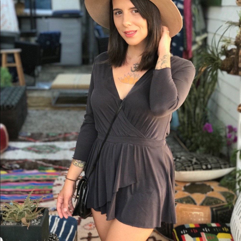 Black romper urban outfitters